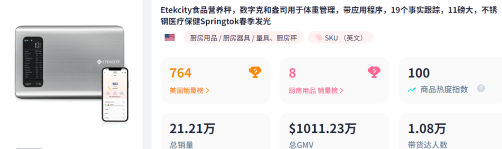 在TikTok上卖秤，有卖家已经赚了1个亿